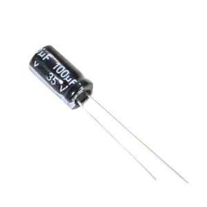 CAP 100UF 35V BLACK خازن الکترولیت دیپ - فروشگاه قطعات الکترونیک میکرونور