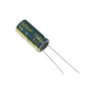 CAP 1500UF 16V GREEN خازن الکترولیت دیپ - فروشگاه قطعات الکترونیک میکرونور
