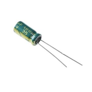 CAP 100UF 35V GREEN خازن الکترولیت دیپ - فروشگاه قطعات الکترونیک میکرونور