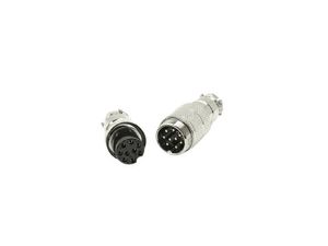 کانکتور نظامی فلزی CON GX16 9PIN M&F - فروشگاه قطعات الکترونیک میکرونور