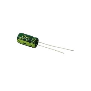 خازن الکترولیت دیپ CAP 10UF 25V GREEN - فروشگاه قطعات الکترونیک میکرونور