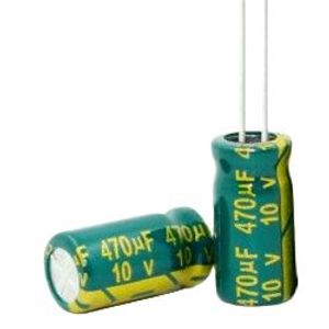 CAP 470UF 10V GREEN خازن الکترولیت دیپ - فروشگاه قطعات الکترونیک میکرونور