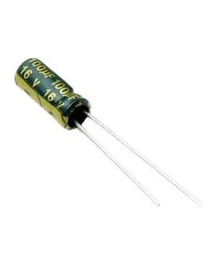 CAP 100UF 16V GREEN خازن الکترولیت دیپ - فروشگاه قطعات الکترونیک میکرونور