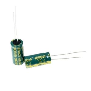 CAP 1000UF 16V GREEN خازن الکترولیت دیپ - فروشگاه قطعات الکترونیک میکرونور
