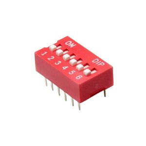 6KEY 12PIN دیپ سوئیچ 6 کلید 12 پین - فروشگاه قطعات الکترونیک میکرونور