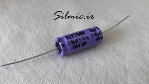 خازن کراس اور بی پلار 28 میکرو فاراد 50 ولت ELYTONE تایوان نوع اکسیال 5%