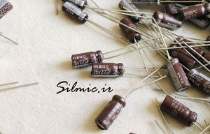 خازن سیلمیک 22 میکرو فاراد 25 ولت ELNA های گرید صوتی SILMIC II