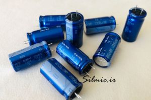خازن 3300 میکرو فاراد 16 ولت ELNA ژاپن مدل استاندارد blue robe سری RE3