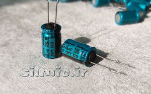 خازن 10 میکرو فاراد 200 ولت ژاپنی Rubycon سری RX30 با رنج دمایی 130 درجه