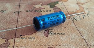 خازن کراس اور 2.2 میکرو فاراد 100 ولت ELYTONE تایوان نوع بی پلار