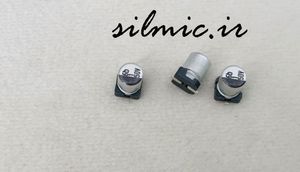 خازن 1 میکرو فاراد 50 ولت ELNA نوع SMD با ابعاد کوچک سری RVL دمای کار 105