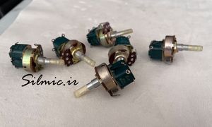کلید ولوم 50 کیلو اهم خطی ته بزرگ با دسته پلاستیکی بلند ساخت NOBLE ژاپن