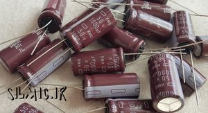 خازن 1000 میکرو فاراد 50 ولت NIPPON ساخت ژاپن سری KMG با ابعاد مینیاتوری