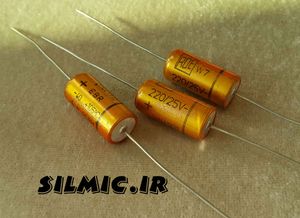 خازن های فای اکسیال 220 میکرو فاراد 25 ولت ROE سری EBR های فرکانس low Z