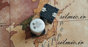 خازن 2200 میکرو فاراد 35 ولت SMD ساخت nippon ژاپن سری MVY با ESR کم
