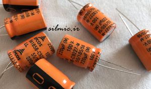 خازن 220 میکرو فاراد 100 ولت epcos آلمان b41858 های فرکانس طول عمر بالا low esr