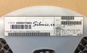 خازن 100 میکرو فاراد 35 ولت SMD ساخت ELNA ژاپن سری RVJ رول 400 عددی
