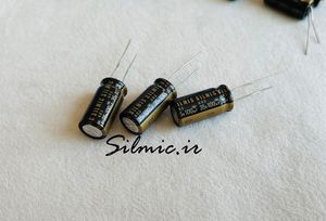 خازن سیلمیک 100 میکرو فاراد 35 ولت ELNA های گرید صوتی ROS ( SILMIC )