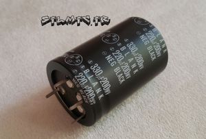 خازن دو ظرفیتی 330 میکرو فارد 200 ولت و 220 میکرو فاراد 200 ولت nichicon ژاپن