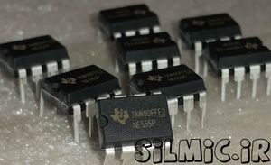 آی سی تایمر NE555 ساخت Texas Instruments مولد موج مربعی با دقت بالا