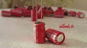 خازن های گرید 100 میکرو فاراد 25 ولت ELNA صوتی سری ROA cerafine red