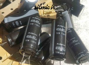 خازن 82 میکرو فاراد 450 ولت Rubycon ژاپن سری TXW با طول عمر بسیار بالا