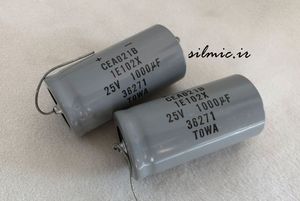 خازن های فای 1000 میکرو فاراد 25 ولت اکسیال TOWA ژاپن و صدایی فوق العاده گرم