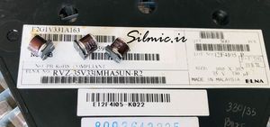 خازن 330 میکرو فاراد 35 ولت elna ژاپن نوع SMD مینیاتوری با امپدانس پایین