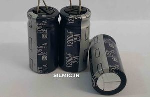 خازن ژاپنی 1200 میکرو فاراد 25 ولت گرید صوتی پاناسونیک سری FA با طول عمر بالا