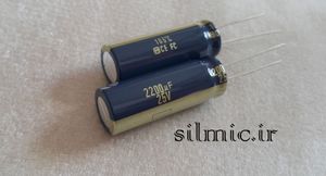 خازن های فای 2200 میکرو فاراد 25 ولت سری FC پاناسونیک سری آدیو low impedance