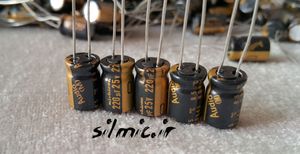 خازن های فای 220 میکرو فاراد 25 ولت nichicon گرید استاندارد صوتی سری KW