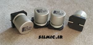 خازن smd الکترولیت 68 میکرو فاراد 100 ولت panasonic سری fk-v با امپدانس پایین