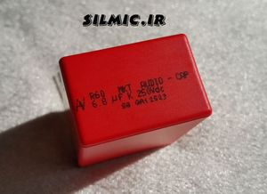 خازن های گرید صوتی 6.8 میکرو فاراد 250 ولت arcotronics KEMET ساخت آلمان