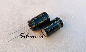 خازن تاپ گرید 2200 میکرو فاراد 16 ولت صوتی ELNA ژاپن سری STARGET(ROD)