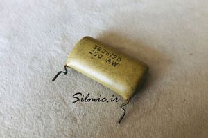 خازن 330 نانو فاراد 250 ولت Mullard هلند سری Mustard بی رقیب در تن کنترل