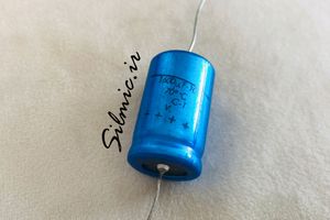 خازن اکسیال 1600 میکرو فاراد 10 ولت PHILIPS هلند با طول عمر بسیار بالا