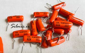 خازن افسانه ای 8.2 نانو فاراد 600 ولت SPRAGUE آمریکا سری orange drop