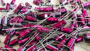 خازن های فای 22 میکرو فاراد 16 ولت ELNA سری RW2 Violet Robe
