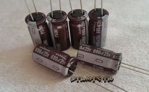 خازن الکترولیت 680 میکرو فاراد 25 ولت nichicon ژاپن سری PS امپدانس بسیار پایین
