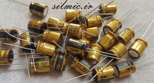 خازن های فای 100 میکرو فاراد 63 ولت نیچیکون گرید استاندارد صوتی سری FW