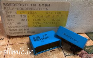 خازن اسنابر 16 نانو فاراد 1600 ولت های فرکانسی Roederstein آلمان سری KP1836