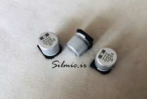 خازن 1000 میکرو فاراد 10 ولت SMD ساخت Nippon سری mvh دمای 125 درجه