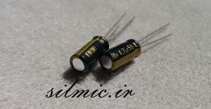 خازن های فای 4.7 میکرو فاراد 50 ولت nichicon گرید استاندارد صوتی سری KW