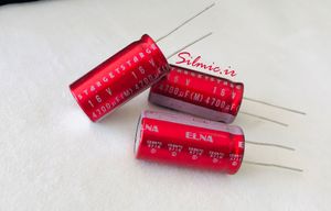 خازن تاپ گرید 4700 میکرو فاراد 16 ولت ELNA ژاپن سری STARGET(ROD)