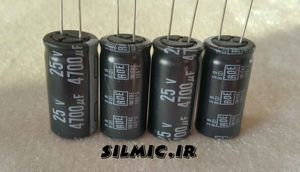 خازن های فای 4700 میکرو فاراد 25 ولت Vishay Roederstein سری EKE لانگ لایف