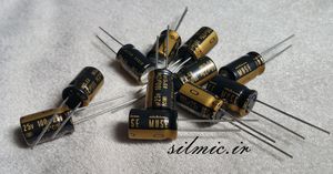 خازن های گرید صوتی 100 میکرو فاراد 25 ولت NICHICON سری KZ MUSE