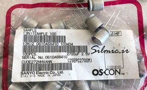 خازن پلیمری جامد 2700 میکرو فاراد 2.5 ولت SANYO OS-CON ژاپن سری SEPC