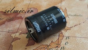خازن 270 میکرو فاراد 330 ولت ushio ژاپن با پایه فیش خور
