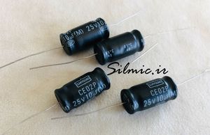خازن اکسیال بی پلار 10 میکرو فاراد 25 ولت NIPPON SAMYOUNG
