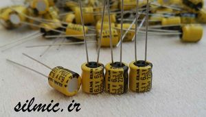 خازن گرید صوتی 220 میکرو فاراد 6.3 ولت ELNA مینیاتوری RC2 yellow استاندارد
